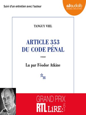 cover image of Article 353 du code pénal